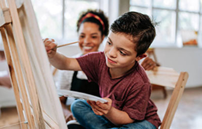 Child painting